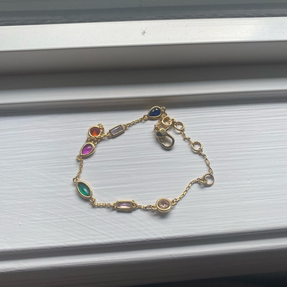 Kate Spade Gold Multi-Color Gemstone Bracelet